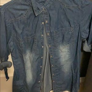jean button up long sleeve.